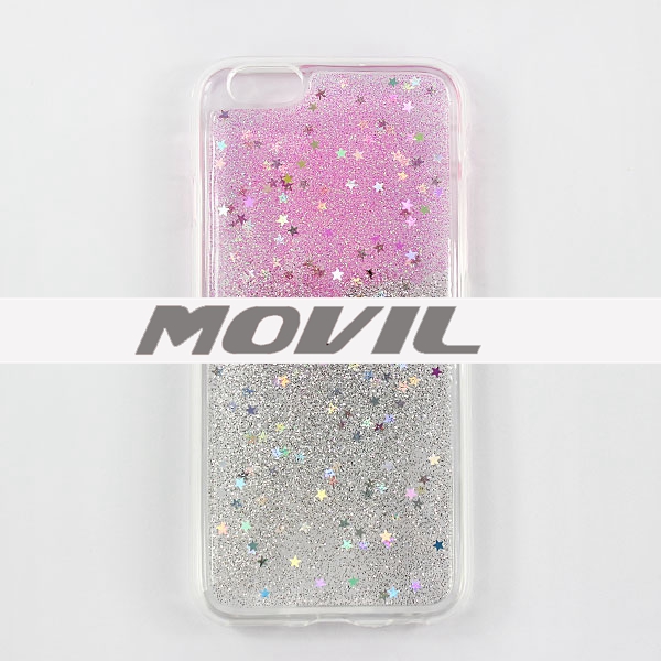 NP-2485 Epoxy Brillo Bling Auave TPU Funda para Apple iPhone 6-7